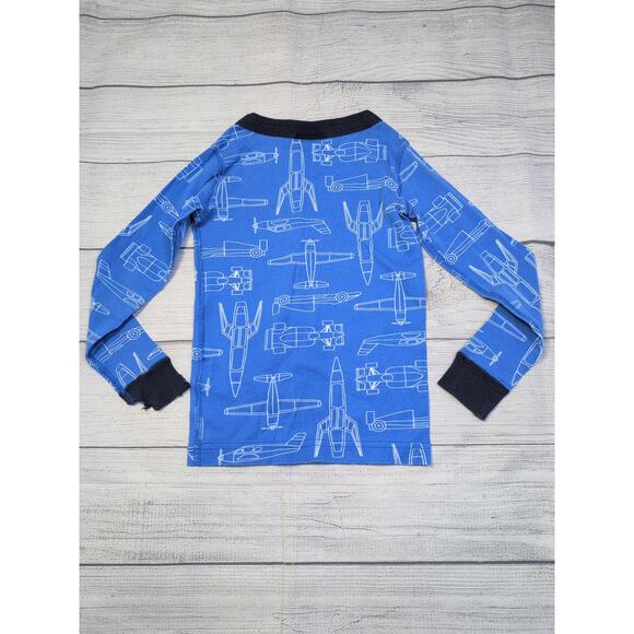 5 Hanna Andersson Blueprint Long John Pajamas - Picture 5 of 9